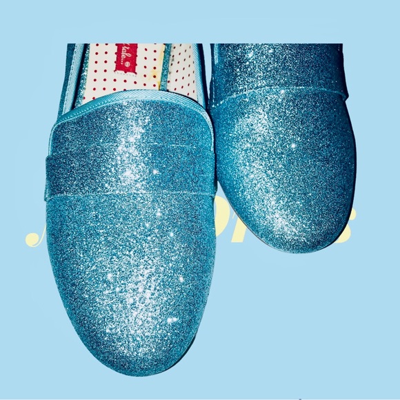 BAIT Size 10 Sky blue glittery bling flats - Picture 9 of 9